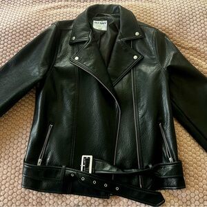 Old Navy Women's Black Faux Leather Moto Jacket